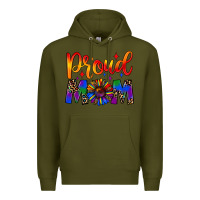 Army Green proud mom Premium Hoodie - JahusDesignShop
