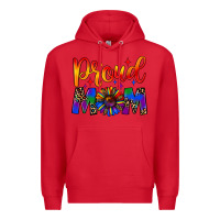 Red proud mom Premium Hoodie - JahusDesignShop