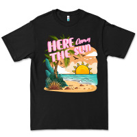 Black here comes the sun Premium Tee - JahusDesignShop