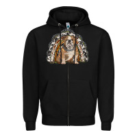 Black english bulldog rainbow Zipper Hoodie - BarkalooDesign