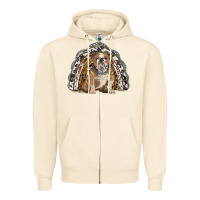 Sandshell english bulldog rainbow Zipper Hoodie - BarkalooDesign