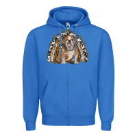 True Royal english bulldog rainbow Zipper Hoodie - BarkalooDesign