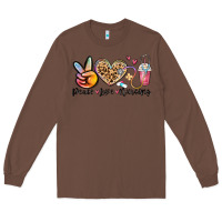Chestnut peace love nursing Long Sleeve Tee - MaliasSmallBusiness