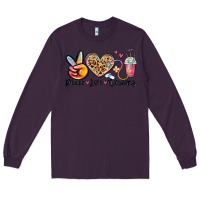 Plum peace love nursing Long Sleeve Tee - MaliasSmallBusiness