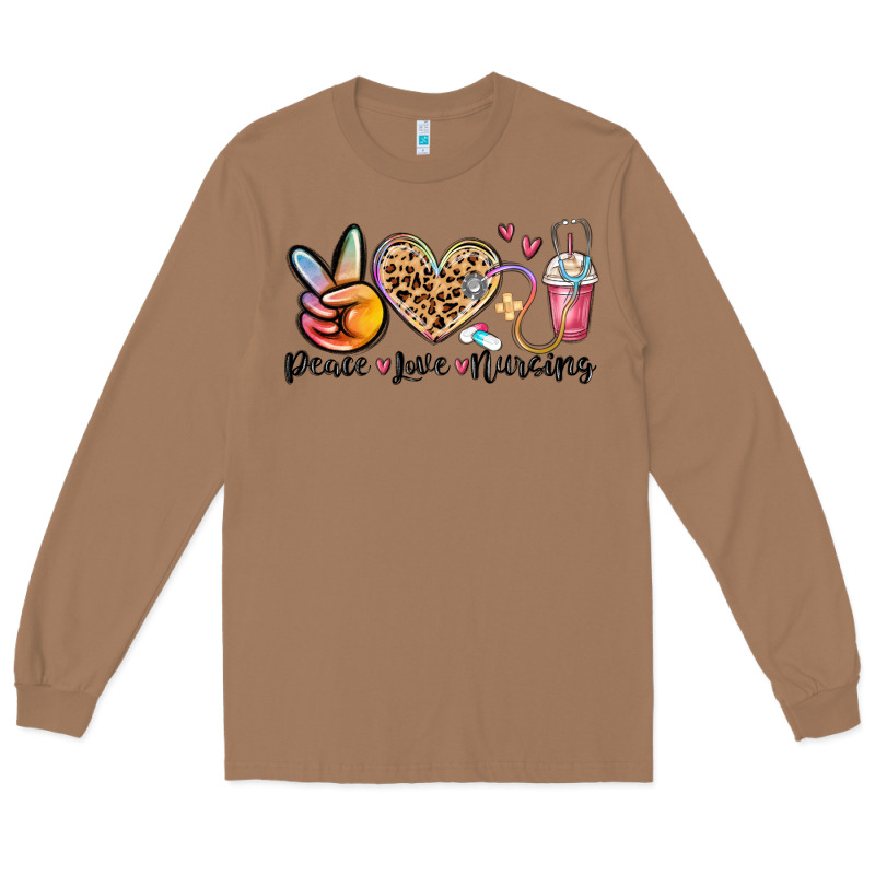 Peace Love Nursing Long Sleeve Tee by MaliasSmallBusiness | Teevron