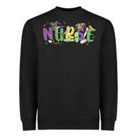 Black nurse mardi gras Heavyweight Sweatshirt - MaliasSmallBusiness