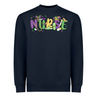 Navy nurse mardi gras Heavyweight Sweatshirt - MaliasSmallBusiness