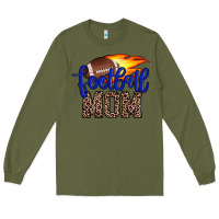 Army Green football mom Long Sleeve Tee - JahusDesignShop