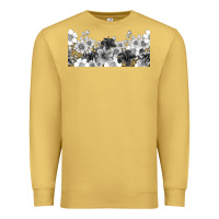 Antique Gold black and white floral Premium Sweatshirt - TumblerDesignByShophia