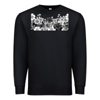 Black black and white floral Premium Sweatshirt - TumblerDesignByShophia