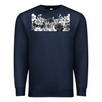 Navy black and white floral Premium Sweatshirt - TumblerDesignByShophia