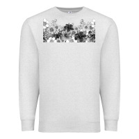 Oatmeal Heather black and white floral Premium Sweatshirt - TumblerDesignByShophia