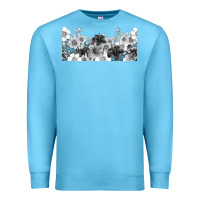 Ocean Blue black and white floral Premium Sweatshirt - TumblerDesignByShophia