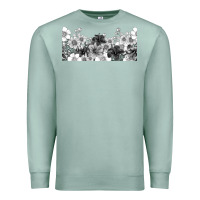 Seafoam black and white floral Premium Sweatshirt - TumblerDesignByShophia