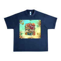 Navy country cassette tapes Urban Heavy Tee - MaliasSmallBusiness