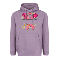 Lavender Personalized Breast Cancer ribbon Heavyweight Hoodie - NancyCooperArtShop