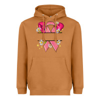 Meerkat Personalized Breast Cancer ribbon Heavyweight Hoodie - NancyCooperArtShop