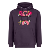 Plum Personalized Breast Cancer ribbon Heavyweight Hoodie - NancyCooperArtShop