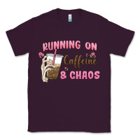 Plum running on caffeine & chaos Classic Tee - MaliasSmallBusiness