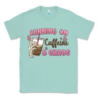 Seafoam running on caffeine & chaos Classic Tee - MaliasSmallBusiness