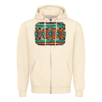 Sandshell turquoise western background Zipper Hoodie - Jasminsmagicworld