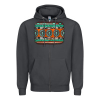 Smoke turquoise western background Zipper Hoodie - Jasminsmagicworld