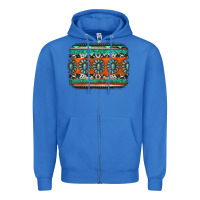 True Royal turquoise western background Zipper Hoodie - Jasminsmagicworld