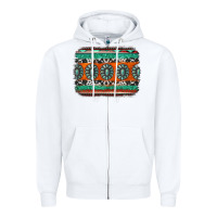 White turquoise western background Zipper Hoodie - Jasminsmagicworld