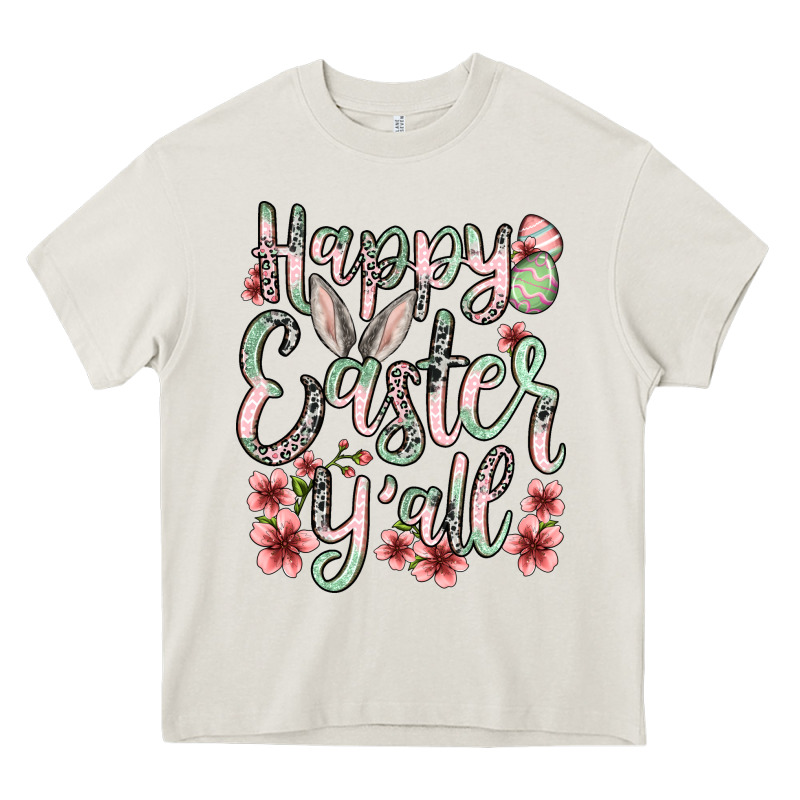 Easter Day Happy Easter Y'all Heavy Core Tee by OliviaCreatesArt | Teevron