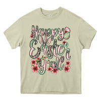 Mossy Easter Day Happy Easter y'all Heavy Core Tee - OliviaCreatesArt