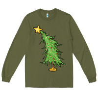 Army Green trendy christmas tree Long Sleeve Tee - MaliasSmallBusiness