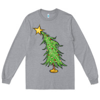 Heather Grey trendy christmas tree Long Sleeve Tee - MaliasSmallBusiness