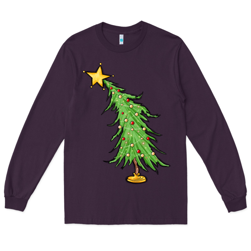 Trendy Christmas Tree Long Sleeve Tee by MaliasSmallBusiness | Teevron