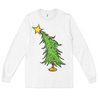 White trendy christmas tree Long Sleeve Tee - MaliasSmallBusiness