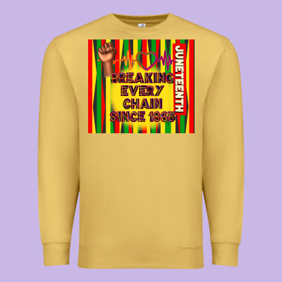 Juneteenth Breaking Every Chain Since 1865 Premium Sweatshirt Designed By Tumblerdesignbyshophia
