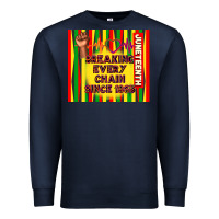 Navy juneteenth breaking every chain since 1865 Premium Sweatshirt - TumblerDesignByShophia