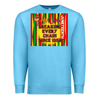 Ocean Blue juneteenth breaking every chain since 1865 Premium Sweatshirt - TumblerDesignByShophia