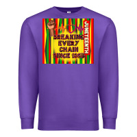 Purple juneteenth breaking every chain since 1865 Premium Sweatshirt - TumblerDesignByShophia