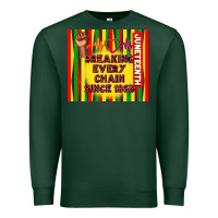 Sports Green juneteenth breaking every chain since 1865 Premium Sweatshirt - TumblerDesignByShophia