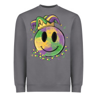 Storm smiley face mardi gras Heavyweight Sweatshirt - MaliasSmallBusiness