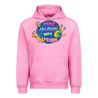 Fuchsia Pink Cure ableism not Autism Urban Hoodie - FaDigitalArtStudio
