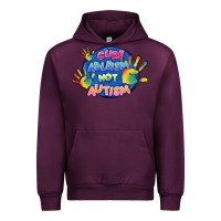 Mauve Wine Cure ableism not Autism Urban Hoodie - FaDigitalArtStudio
