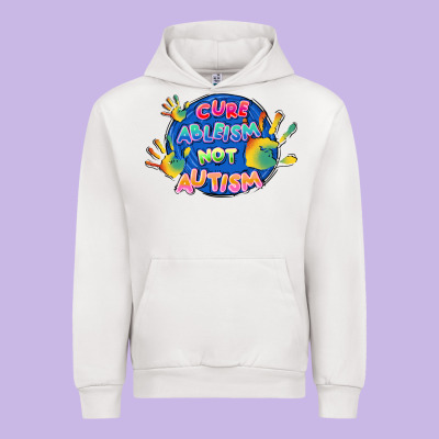 Cure Ableism Not Autism Urban Hoodie Designed By Fadigitalartstudio