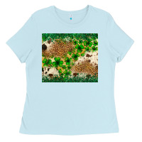Baby Blue St. Patrick's Day shamrock tumbler St. Patricks Ladies Tee - Neo Western