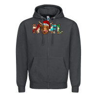Smoke noel highland cow Zipper Hoodie - Jasminsmagicworld