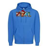 True Royal noel highland cow Zipper Hoodie - Jasminsmagicworld