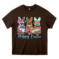 Chocolate Brown Happy Easter western peeps Heavy Core Tee - OliviaCreatesArt