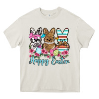 Cream Happy Easter western peeps Heavy Core Tee - OliviaCreatesArt