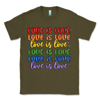 Army Green love is love lgbtq Classic Tee - MaliasSmallBusiness