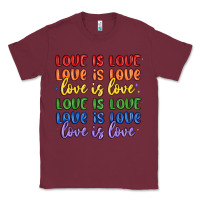 Burgundy love is love lgbtq Classic Tee - MaliasSmallBusiness